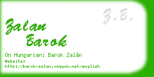 zalan barok business card