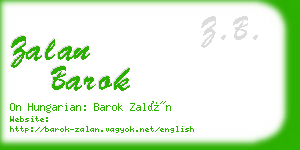 zalan barok business card